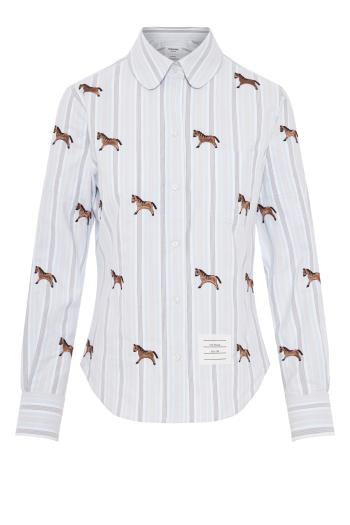 Horse-print cotton shirt 