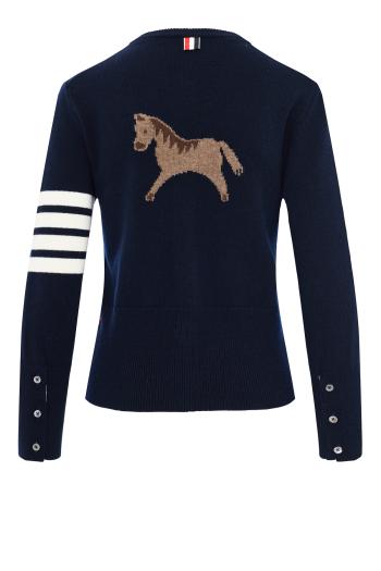 Intarsia wool cardigan 
