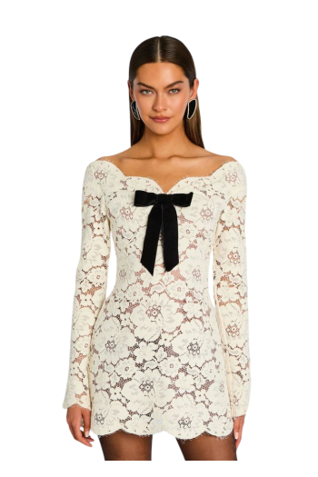 Perdita lace mini dress 