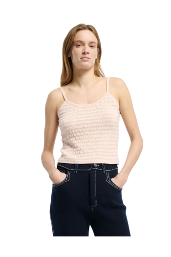 Seersucker cashmere and cotton cardigan