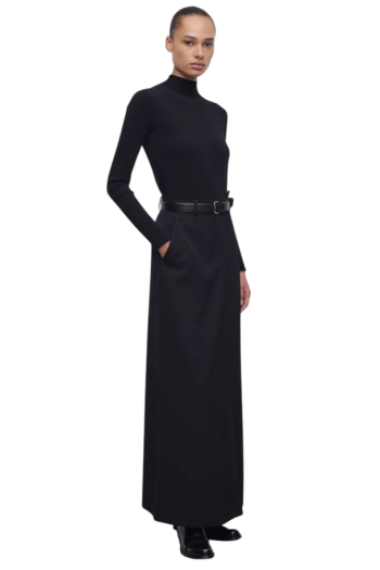 Roux wool-crepe maxi skirt 