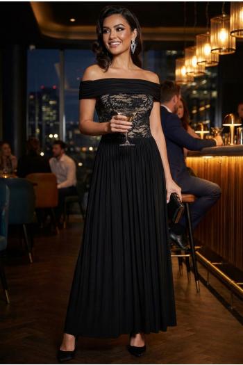 Lace off-the-shoulder maxi dress 