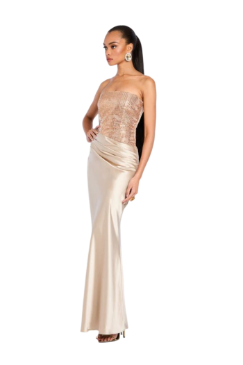 Alexandra embellished strapless maxi dress  