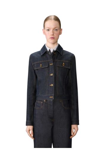 Shrunken Japanese-cotton denim jacket 