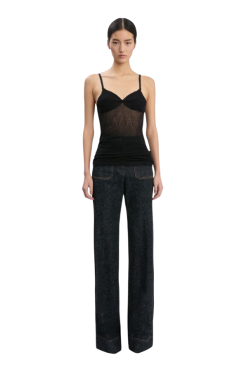 Cami Top In Teal in black