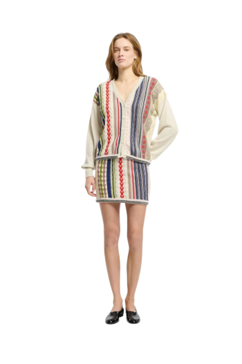 Intarsia cashmere cardigan 