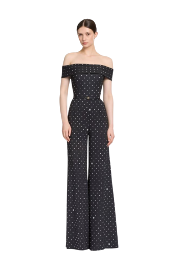 Polka-dot chiffon jumpsuit 