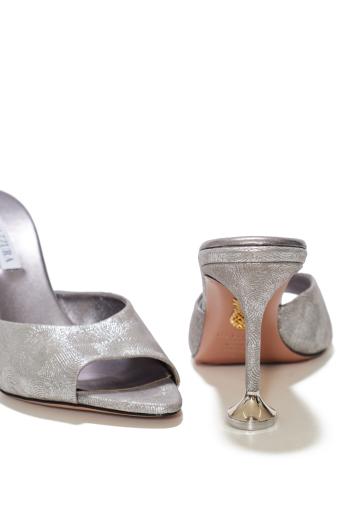 Bisous 85 metallic leather mules 