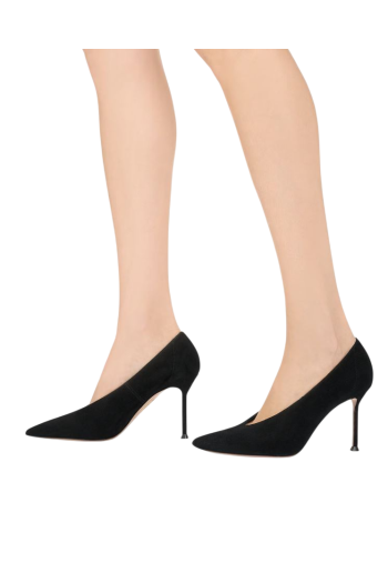 Voltaire 85 suede pumps