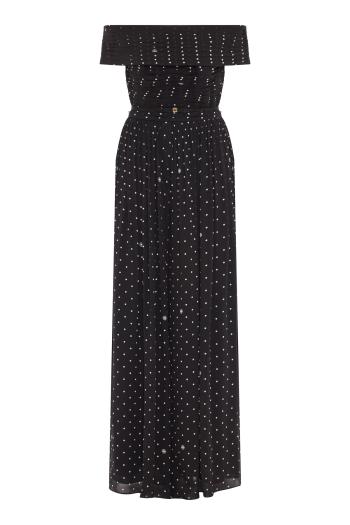 Polka-dot chiffon jumpsuit 