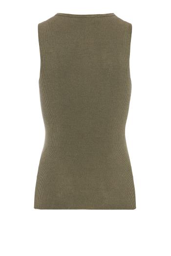 Silk and cotton sleeveless sweater