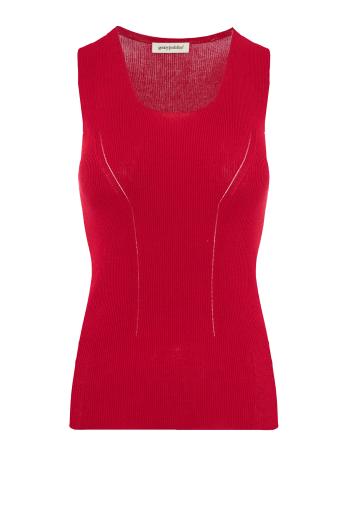 Silk and cotton sleeveless sweater