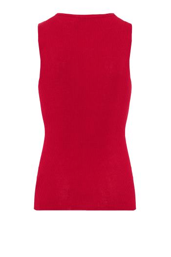 Silk and cotton sleeveless sweater
