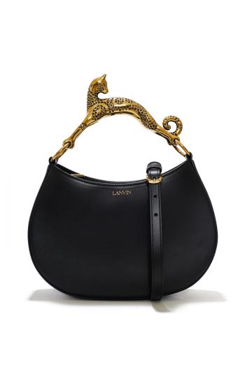 Black Hobo Cat leather top handle bag 