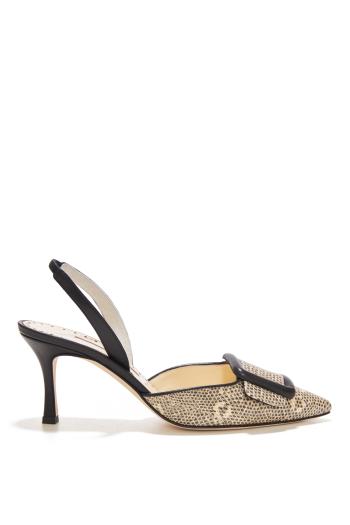 Mayslibi Gala 70 leather slingback pumps 