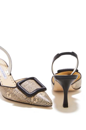 Mayslibi Gala 70 leather slingback pumps 