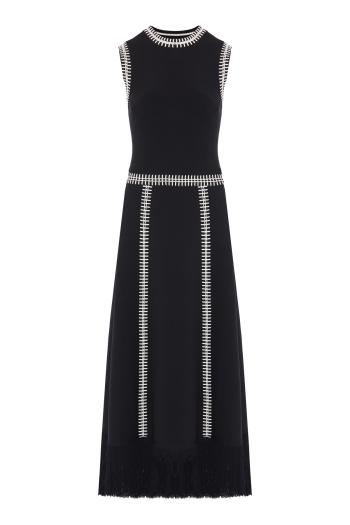 Holiday jacquard-knit midi dress 