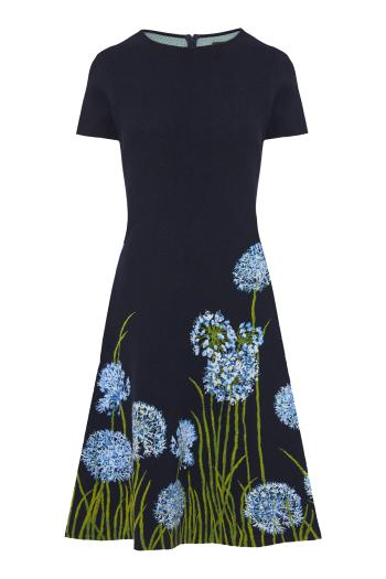 Allium Jacquard Knit Midi Dress