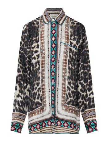 Aloe printed silk shirt 