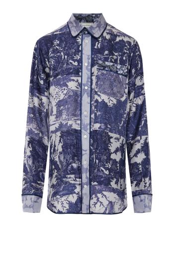 Aloe printed silk shirt 