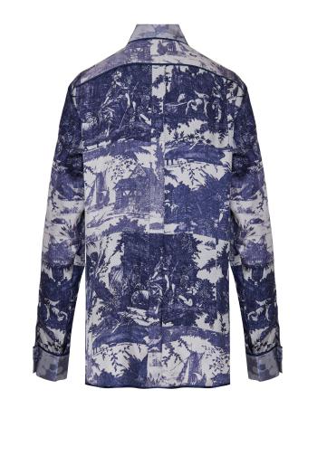 Aloe printed silk shirt 