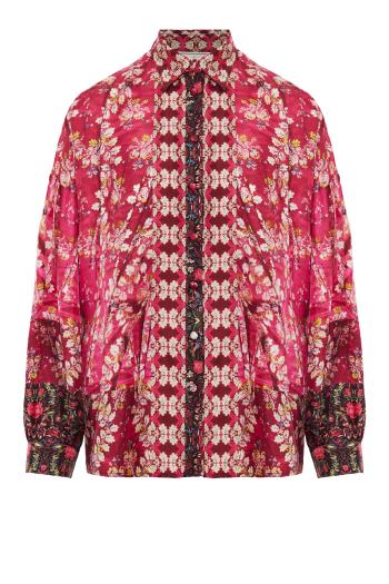 Aloe printed silk shirt 