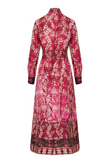 Aloe printed silk maxi dress 