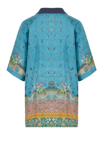 Embroidered silk blouse 