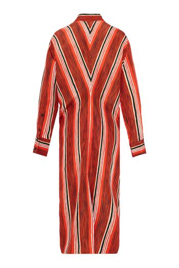 Amira printed silk-habotai maxi dress 