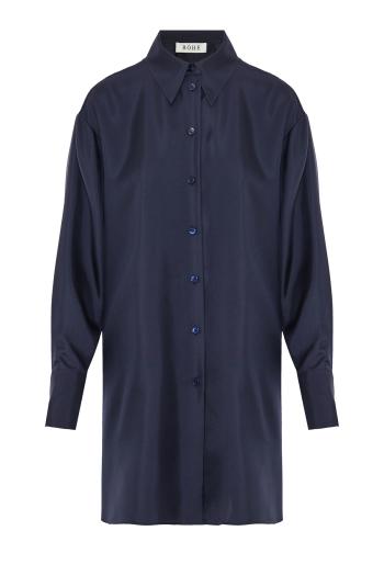 Signature enlogate silk shirt 