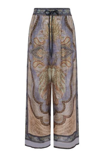 Wanterlust relax printed silk pants 