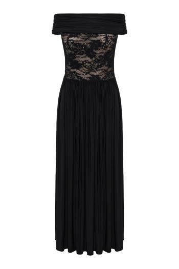 Lace off-the-shoulder maxi dress 