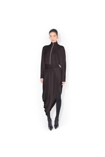 Draped matte jersey jacket in evene 