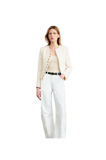 Tribeca cotton jeans in cream