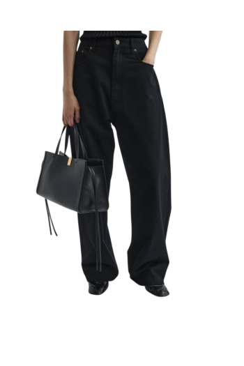 SMALL KIT CABAS soft leather in black 
