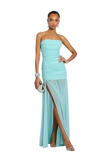 Adele strapless jersey gown in seychelles