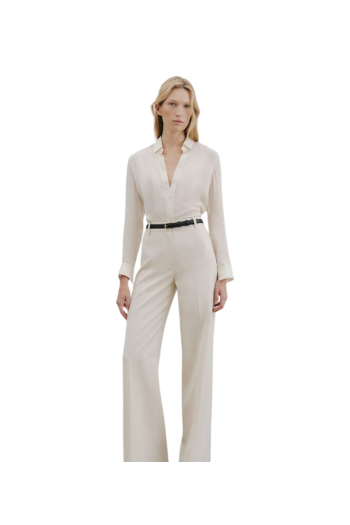 Rivers wool-gabardine pants in stone 