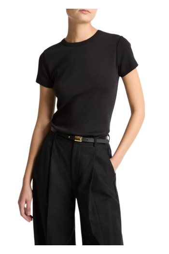 90's cotton T-shirt in black 