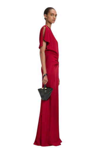 Portofino leather clutch in black 