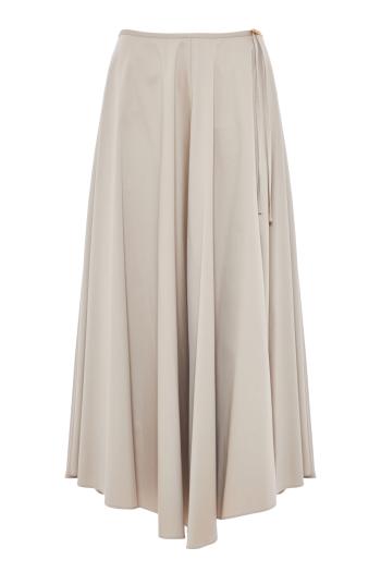 Pleated cotton-blend in gray
