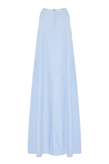 Cotton-poplin maxi dress in cloud