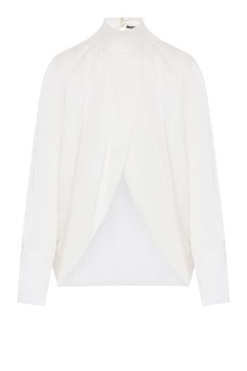 TOP DRAPPED LS SILK
