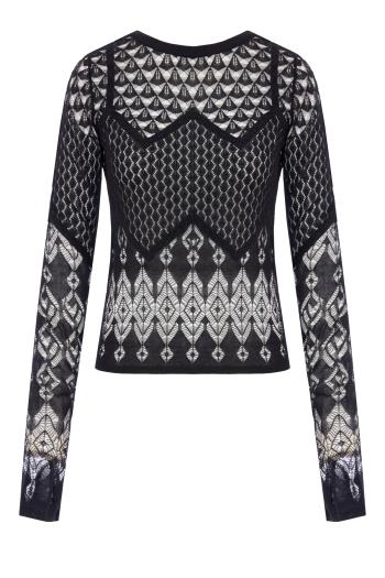 TOP LS KNIT YARN