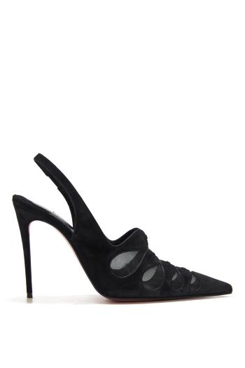 Circus 100 suede sling-back pumps in black