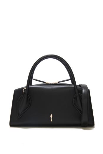 Venus crossbody leather bag in black 