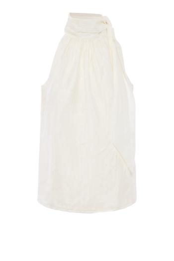 TOP LAZO SLVLESS BOW NECK