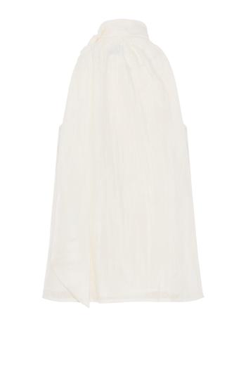TOP LAZO SLVLESS BOW NECK