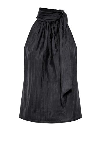 TOP LAZO SLVLESS BOW NECK