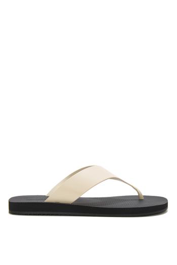 Dune Classic Ginza leather sandals in ivory 
