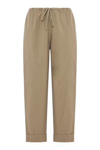 Delano wool relaxed pants in leaf green 